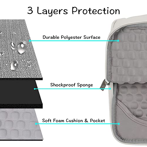 Image of MOSISO Laptop Case 16 inch, 15-15.6 inch Laptop Sleeve with Handle Compatible with MacBook Pro 16 inch, HP, Acer, Dell, Lenovo, ASUS Notebook, Polyester Multifunctional Computer Bag, Gray