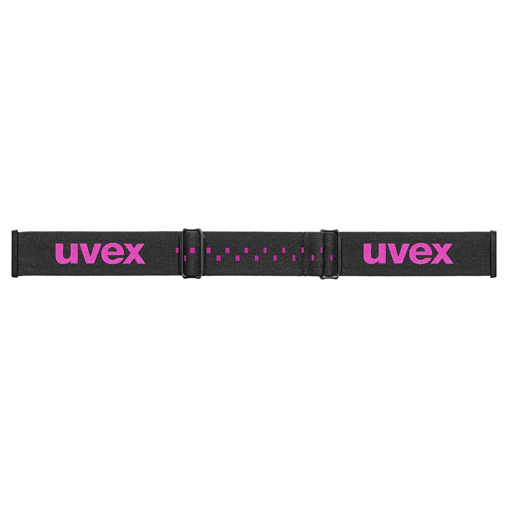 uvex pwdr FM, Gogle narciarskie unisex-dzieci, black matt/pink-clear, one size