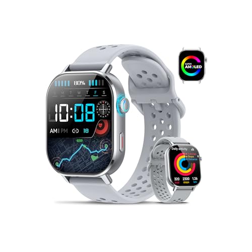 Militär Smartwatch Herren mit GPS, 2.06\'\' AMOLED Display Smart Watch mit Telefonfunktion, Fitnessuhr für Outdoor, Herzfrequenz, Schlafmonitor, 130+Sportmodi , 5ATM Wasserdicht Sportuhr für Android iOS Militär Smartwatch Herren mit GPS, 2.06\'\' AMOLED Display Smart Watch mit Telefonfunktion, Fitnessuhr für Outdoor, Herzfrequenz, Schlafmonitor, 130+Sportmodi , 5ATM Wasserdicht Sportuhr für Android iOS