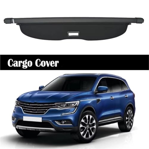 Housse colis cargo pour Koleos 2017-2024 cache-bagages noir retractable - 2