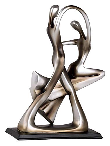 Studio 55D Dancing Couple 14 3/4" High Silver Finish Abstract Dance Sculpture #TOP2