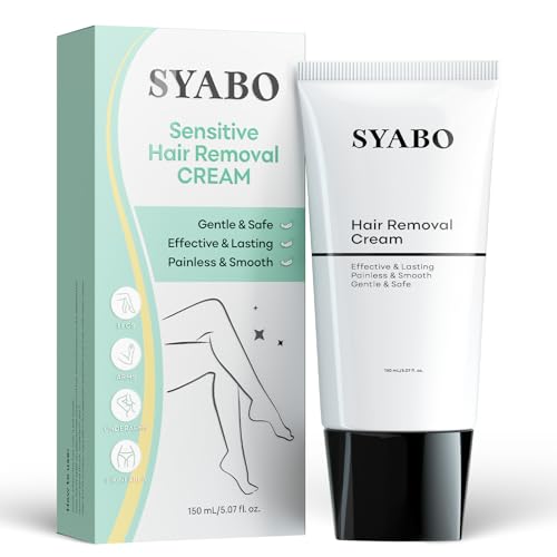 Syabo Sensitive Skin Hair Removal Cream - Painless Bikini Hair Removal For Women Men cover
