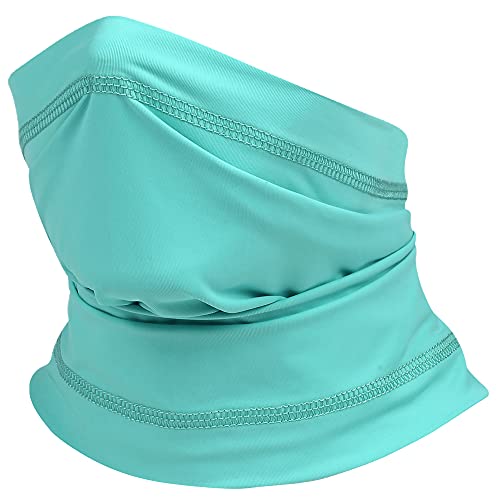 MCA Products [Amazon限定ブランド] 冷感 フェイスマスク フェイスカバー フェイスガード 色数豊富 UPF50+ 紫外線カット スポーツ アウトドア 外出 普段使い可 多機能 チューブ バンダナ スカーフ フリーサイズ 男女兼用 (ミントグリーン)