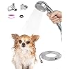 Ifealclear dog shower sprayer attachment set 3 spray modes showerhead one click operation 3 way shower diverter 119 inch stainless steel hose easy installation  urban country home decor