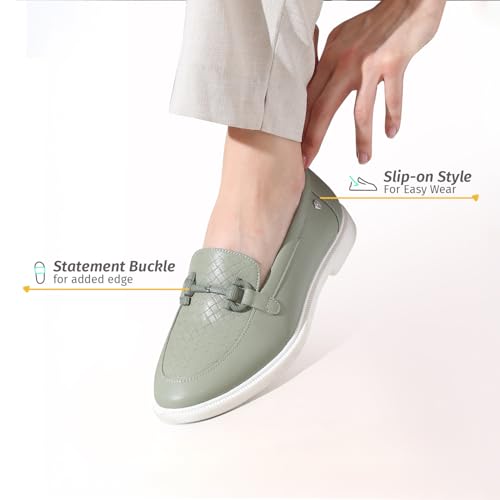 Image of YOHO Bliss Loafers for Women | Comfortable & Stylish Bellies | Fashion Moccasins with Footpharma Footbed | Slip-on for Casual & Formal Wear | 002