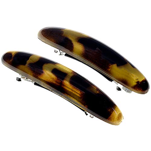 Camila Paris CP2883/2 French Hair Barrettes Clips for Girls, Tokyo Small 2.5 inch Set of 2 Strong Hold Grip Hair Clips for Women, No Slip and Durable Styling Girls Hair Accessories, Made in France