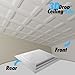 Art3d 12-Pack Square Drop Ceiling Tile 2ft x 2ft in White, PVC Ceiling Panel 24 x 24in. - Compatible with 15/16