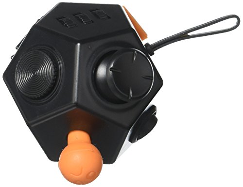 Coopei Fidget Toys Cube for Fidgeters! Stress Relief Anxiety Attention Desk Toy for Adult and Children (12 Sided- Black)