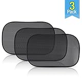 Car Sun Shade (3 Pack), Seresroad Car Window Shade for Baby Dog Car Seat Windshield Sun Shade with Fabric Static Cling Theory
