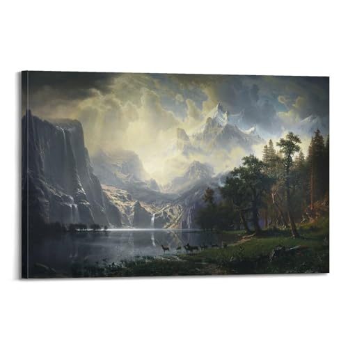 Toile Albert Bierstadt Among The Sierra Nevada déco salon 60 x 90 cm
