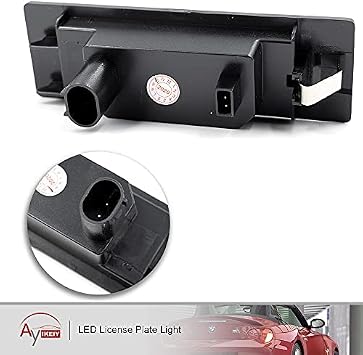 White LED License Plate Light Compatible with BMW E81 E87 F20 F21 E63 E64 F06 F12 F13 1 Series 6 Z4 E86 E85 E89 X2 Gran Coupe