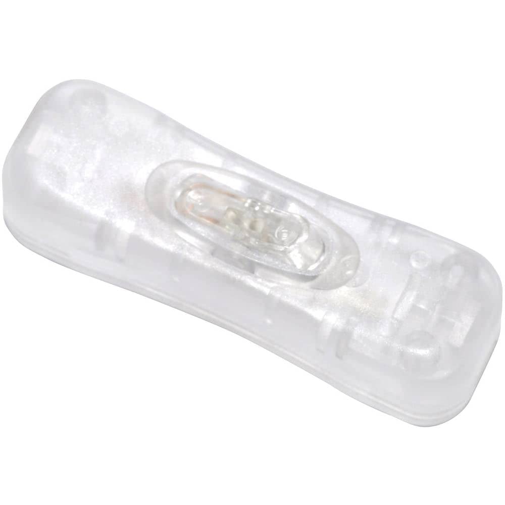 TRU COMPONENTS Schnurschalter Transparent Schnurschalter Transparent 1 x Aus/Ein 2 A