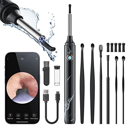 Ear Wax Removal,Ear Cleaner with Camera and Light,Ear Camera with 7 Pcs Ear Set,1080P Otoscope,Earwax Removal Kit with 6 Ear Spoon,Ear Cleaning Tool for iOS & Android
