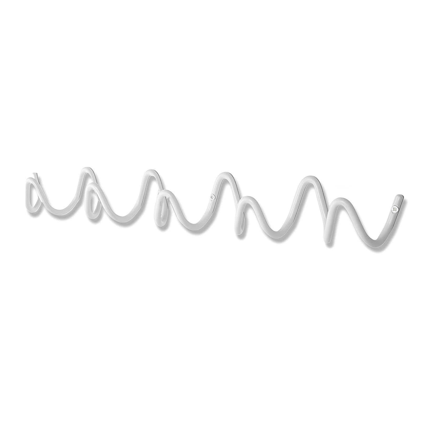Perchero De Pared Con 3 O 4 Ganchos, Ganchos De Pared Creativos Con Ondas, Fácil Instalación, Perchero Pared Multiusos Para Abrigos, Sombreros, Bolsos(Blanca,54cm/21.2in)