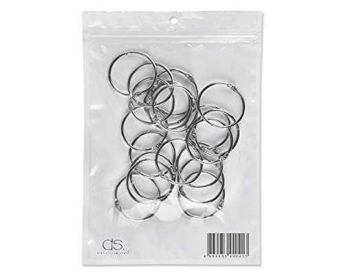 Dsstyles 20 pz metallo anelli rotondi anelli libro...