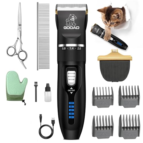 Tondeuse pour chat sans fil et silencieuse avec tête de coupe pour pattes