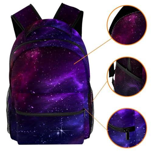 Sac à dos d'école nébuleuse étoilée grand format multicolore 40cm
