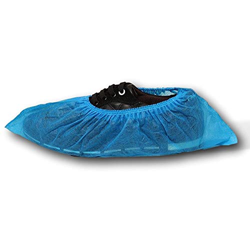 UNIVERS GRAPHIQUE Lot de 100 Sur-chaussures jetables taille unique antidérapante :surchaussure Couvre chaussures, chausson jetables gaufrées Couleur bleu qualité médicale Cover
