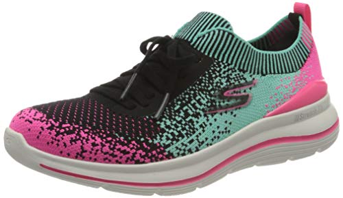 Skechers GO Walk Stretch FIT, Zapatillas Mujer, Negro, 39 EU