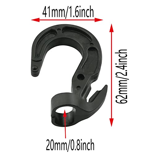 Plastic Shock Cord Hook Zzlzx 20Pcs Black Plastic Elastic Rope Terminal Ends Tabbed S Open Hooks For Shock Cord Rope Rubber Camping Tarps,Bungee Rope Hooks #TOP3
