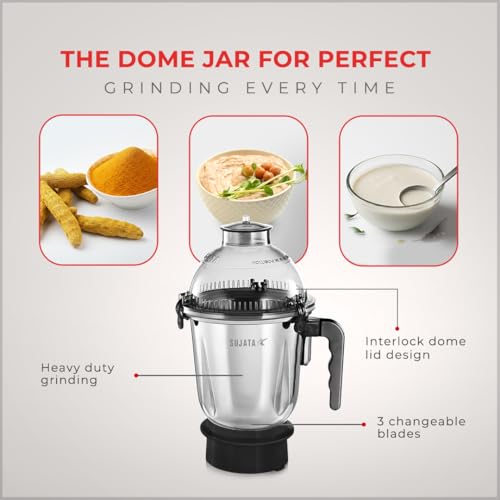Sujata Store Sujata Dynamix Mixer Grinder 1.5L Black - Image 5