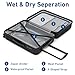 KYME Suitcase Hardshell With Double Spinner Wheels, PC+ABS TSA Lock Travel Luggage (Black, 2Pcs Set(20