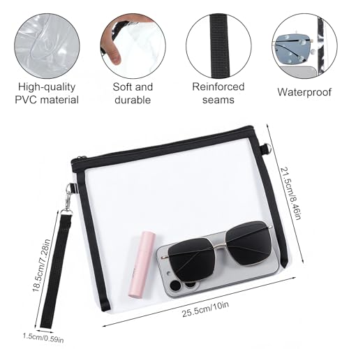 Clear Purses for Women with Adjustable Strap, Clear Bag Stadium Approved Stadium Approved Crossbody Zipper Handbag Crossbody Bag Stadiums Approveds for Sports, Transparent Stadiums Bags for Concert3