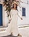 Women Renaissance Off Shoulder Split Sleeve Smocked Waist Tiered Maxi Dress White M