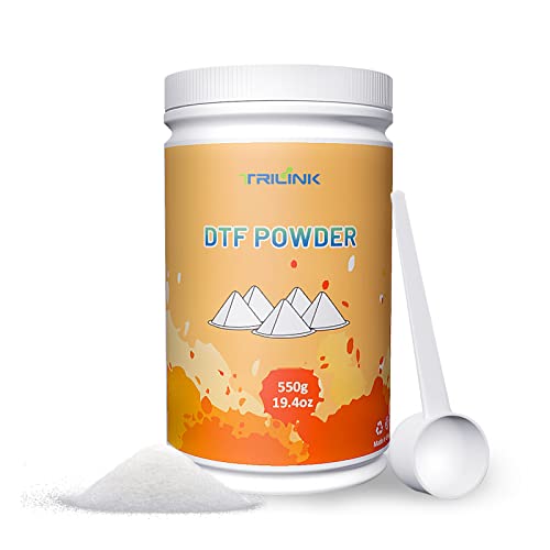 TRILINK Polvo DTF para Sublimación 550g – Polvo de Transferencia DTF Adhesivo a Fusión Caliente para Todas las Impresoras DTF para Impresión Digital en Camisetas Textiles
