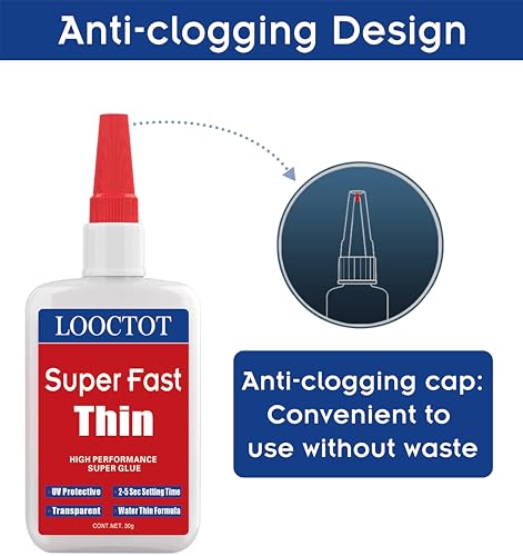 Image of 60g(2.12 oz) Thin Super Glue Dries Super Fast (2-5 Sec) Premium CA Glue for Woodworking, Woodturning, Hobby Models, CA Finish, Inlays. Waterproof Clear