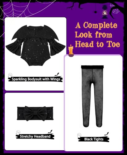 Halloween Baby Bat Costume For Toddler Girls Kids Halloween Party Outfit #TOP14