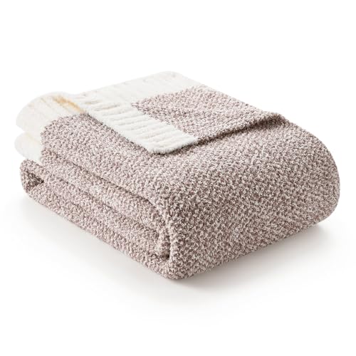 Snuggle Sac Taupe Blankets Twin Size, Reversible Super Soft Bed