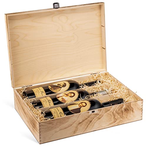 Baron-Philippe-de-Rothschild-Wein-Geschenk-Set-Barons-et-Baronne-wertvoller-Bordeaux-in-edler-Vintage-Holzkiste-3-x-075-l-Luxusgeschenk-fuer-Kenner-und-Geniesser