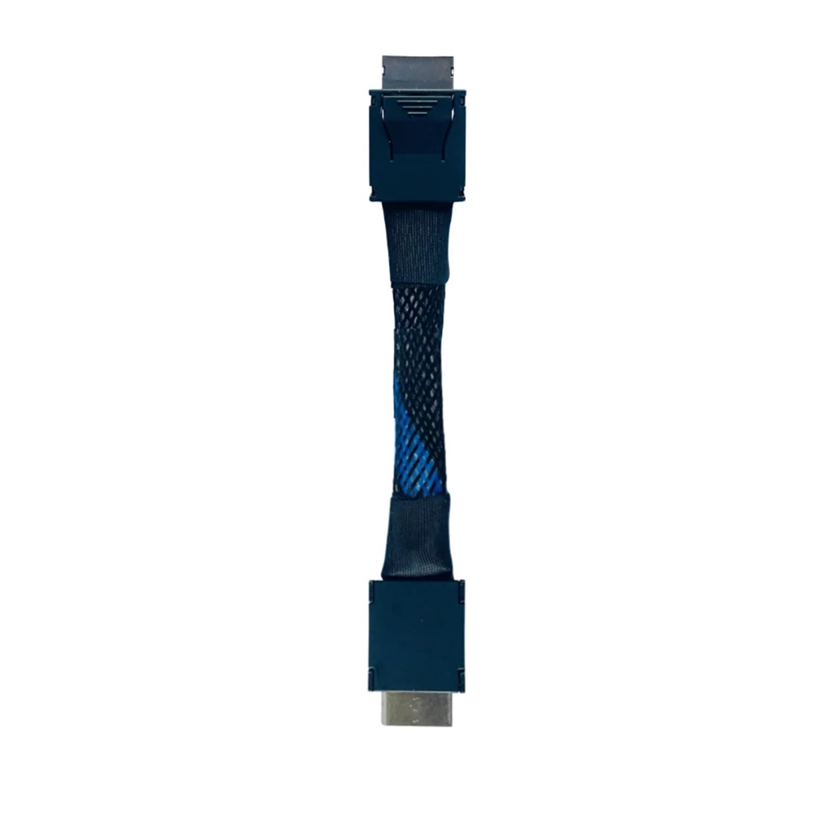 PCIe 4.0 X4 GEN4 do kabla SAS4 Oculink SFF-8611, pleciony miękki przedłużacz GPU SSD OCuLink 4X posrebrzany przewód 24 Gb/s, 50 cm
