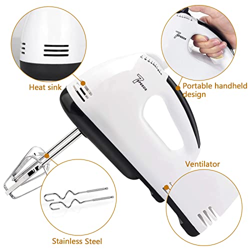 Showvigor Handmixer Electric Handheld - 7 Speed Portable Kitchen Mixer Electric with 5 Stainless Steel Accessories Whisk, Food Beater for Whipping Mixing Cookies Cakes Eggs Dough 133 の商品画像 3