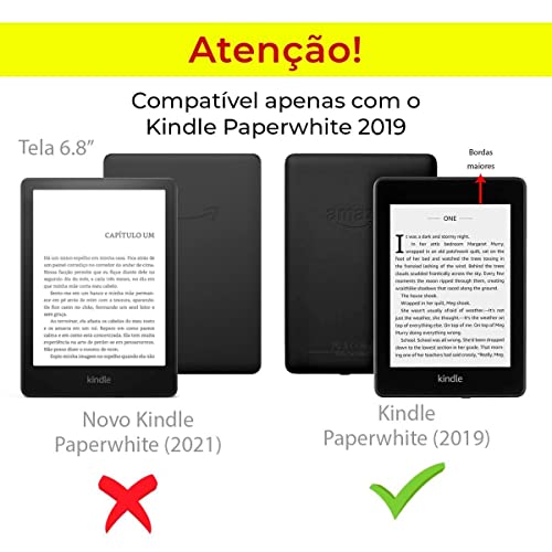 Capa Kindle Paperwhite 10a geração (2019) WB - Ultra Leve à Prova D'aguá Sensor Magnético Silicone