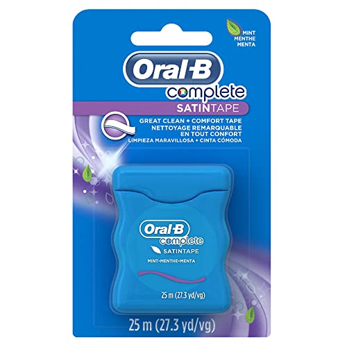 Seis paquetes de cinta de satén Oral B Menta 25m