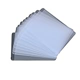 BeeSpring Click Down 10Pcs ID Cards Soft Clear Plastic Card Sleeves Protectors