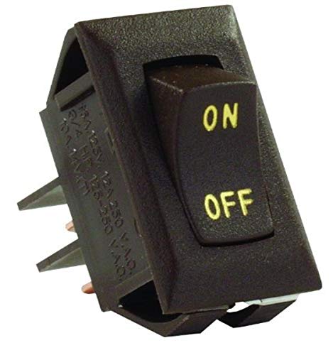 JR Products 12605 Interrupteur SPST marron étiqueté