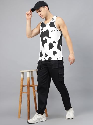 Image of Veirdo Men's Sleeveless Regular Fit Tshirt, All Over Printed Vest for Men, Cotton Sando for Beach Wear, Gym, Cycling, Running, & Other Sports (Available in Different Pattern)