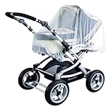 TIDTALEO ベビーカー用蚊帳カバー ホワイト ポリエステル製 伸縮性フィット 最大 虫よけネット キャンプや屋外対応 飛来昆虫防止