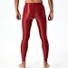 Kswzd Men Compression Legging Running Tights Summer Fashion Mesh Underwear Wine Red M