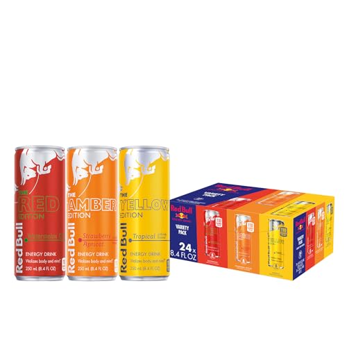 Red Bull Energy Drink Variety Pack, Red Bull Red, Yellow, and Amber