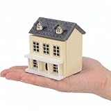 EELEEWOO Dollhouse Miniature Villa Wooden Tiny House Compact Model