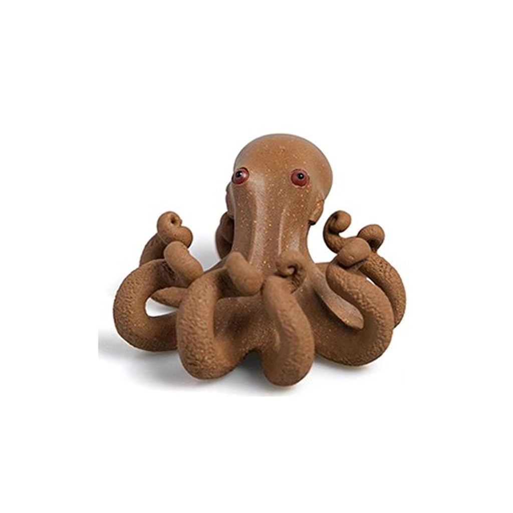 Handgefertigte Statue Teehaustier Lila Sand Gelb Abschnitt Schlamm Bafanglaicai Oktopus Tee Haustier Desktop Dekoration Oktopus Handgemachte Statue Tee Spielzeug Teetischzubehör für Haustiere