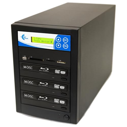 EZ DUPE 1 to 2 Media Mirror Duplicator - Flash (SD/CF/MS/MMC/USB) & Disc (BD/DVD/CD) to Blu-Ray DVD CD Disc Copy Copier Multimedia Backup