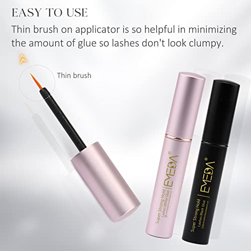 3. Bild von EMEDA Falsche Wimpern Klebe Superstarker Halt Klar Schwarzer Kleber Professioneller Latexfreier Wimpernkleber Wasserfester Wimpernkleber Bester Schwarzer Weißer Streifen Wimpernkleber