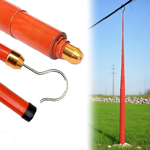 高さ測定伸縮式タワー定規、キャリーポーチ付きオレンジ高さポール測定スティック、変電所/林業用の絶縁伸縮式測定ロッド(8m/26.2ft)