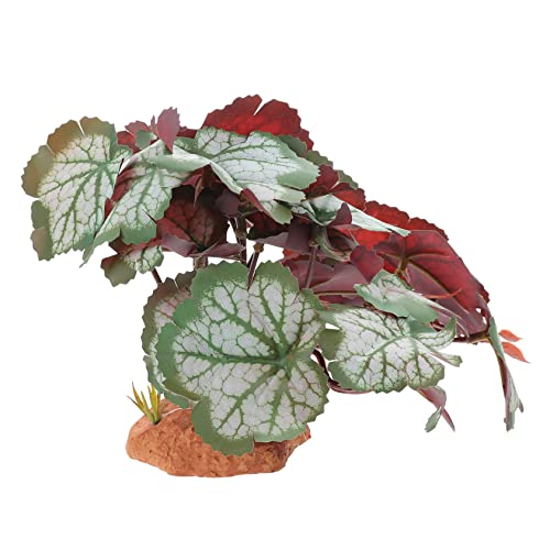 Abaodam Decorative Artificial Reptile Terrarium Plant Landscape Plant for Bearded Dragon Turtle and Lizard Habitat Decor Bright Color Use