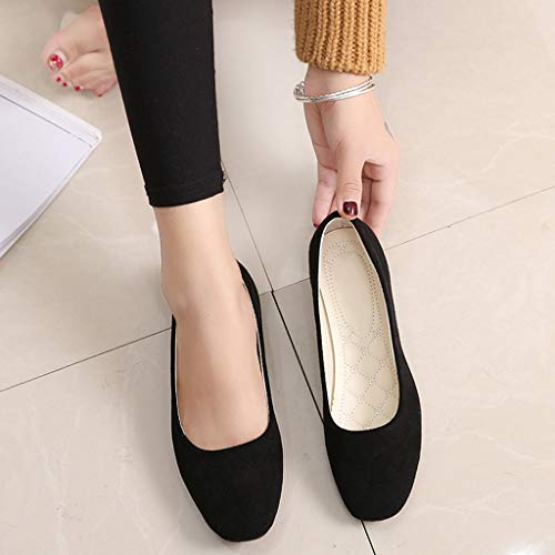 Women PU Leather Flat Shoes Slip On Flat Shallow Comfort Casual Single Shoes Dress Shoes2